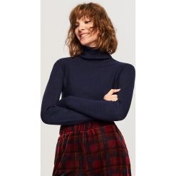 Sweter z golfem - Granatowy. Niebieskie golfy damskie Reserved, l. Za 69,99 zł.