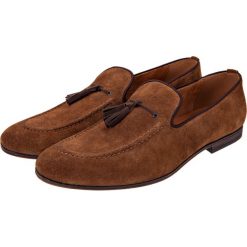 Buty Brązowe Florida. Pomarańczowe mokasyny męskie LANCERTO, z bawełny, casualowe. W wyprzedaży za 399,90 zł.