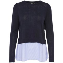 Only Damski Nowy Oxford L / S Pullover Knt Night Sky (Rozmiar S). Czarne swetry damskie marki ONLY, s, bez wzorów, z materiału, bez rękawów, bez kaptura. W wyprzedaży za 95,00 zł.