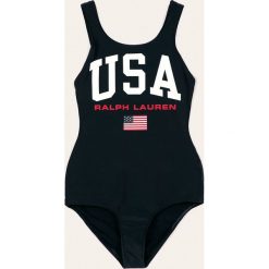 Polo Ralph Lauren - Strój kąpielowy dziecięcy 128-176 cm. Niebieskie stroje kąpielowe dziewczęce Polo Ralph Lauren, z nadrukiem, z elastanu. Za 279,90 zł.