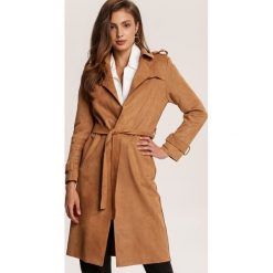 Camelowy Płaszcz Usinlenne. Brązowe płaszcze damskie Renee, s, bez wzorów, długie. Za 169,99 zł.