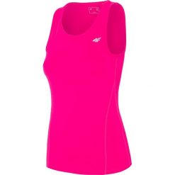 Topy sportowe damskie: Top treningowy damski TSDF302 – różowy neon
