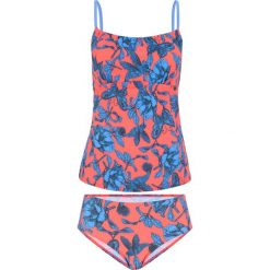 Tankini (2 części) bonprix pomarańczowo-niebieski z nadrukiem. Pomarańczowe stroje kąpielowe damskie bonprix, z nadrukiem. Za 99,99 zł.