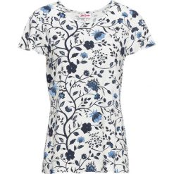 Shirt z nadrukiem, krótki rękaw bonprix niebieski z nadrukiem. Niebieskie koszulki damskie bonprix, z nadrukiem, bez kołnierzyka, z krótkim rękawem. Za 34,99 zł.