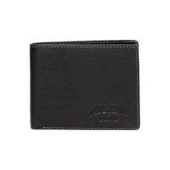 Portfele męskie: Skórzany portfel w kolorze czarnym – (S)10,5 x (W)8,5 x (G)1 cm