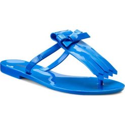 Japonki MELISSA - T Bar III Ad 31683 Blue 01690. Niebieskie klapki damskie Melissa, bez wzorów, z tworzywa sztucznego, bez obcasa, na obcasie. W wyprzedaży za 179,00 zł.