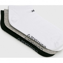 Converse - Skarpetki (3-pack). Białe skarpetki damskie marki Converse, bez wzorów, z elastanu. W wyprzedaży za 34,90 zł.
