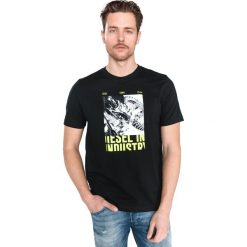 Diesel Just Y3 Koszulka Czarny. Czarne koszulki męskie Diesel, l, z nadrukiem, z bawełny, bez kołnierzyka, z krótkim rękawem, krótkie. Za 171,95 zł.