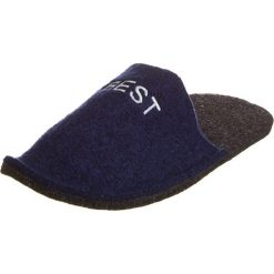 Kapcie "The Best" w kolorze granatowym. Niebieskie kapcie męskie marki Kitz-pichler, Magicfelt & Stegmann, z materiału. W wyprzedaży za 45,95 zł.
