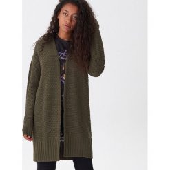 Kardigan o ryżowym splocie - Khaki. Brązowe swetry damskie House, s, bez wzorów, ze splotem, bez rękawów, bez kaptura. Za 89,99 zł.