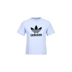 T-shirty z krótkim rękawem adidas REGULAR TEE. Niebieskie t-shirty damskie Adidas, bez wzorów, bez kołnierzyka. Za 89,40 zł.