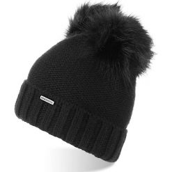 Czapka damska zimowa z polarem i pomponami Brodrene CZ22 czarna - Czarny. Czarne czapki damskie Brødrene, na zimę, bez wzorów, z polaru. Za 74,99 zł.