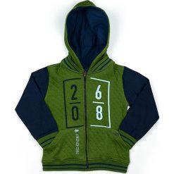 Bluza w kolorze granatowo-zielonym. Niebieskie bluzy chłopięce rozpinane Street Monkey, z bawełny. W wyprzedaży za 72,95 zł.