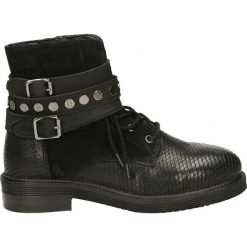 Botki - 5012118 BLACK. Czarne botki damskie skórzane Venezia. Za 179,00 zł.