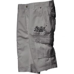 Długie bermudy Regular Fit bonprix dymny szary. Szare spodenki i szorty męskie bonprix, m, z nadrukiem, długie. Za 109,99 zł.