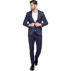 Zestaw Casual MXNS000215. Niebieskie garnitury męskie z elastanu. Za 598,00 zł.