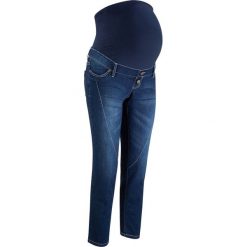 Dżinsy ciążowe Boyfriend bonprix niebieski. Niebieskie jeansy damskie bonprix, z jeansu. Za 124,99 zł.