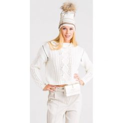SWETER PATRZIA PEPE. Białe swetry damskie Patrizia Pepe, s, bez wzorów, z wełny, bez rękawów, bez kaptura. Za 1189,00 zł.