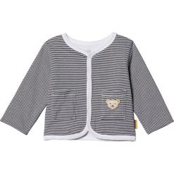 Rozpinany sweter w kolorze granatowym. Niebieskie swetry niemowlęce Steiff, w paski. W wyprzedaży za 65,95 zł.