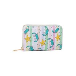 PORTFEL ACCCESSORIES 1W1-017-SS20 Zielony. Zielone portfele damskie ACCCESSORIES, bez wzorów, ze skóry ekologicznej. Za 19,99 zł.