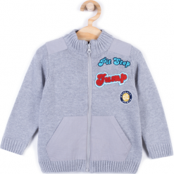 Sweter. Szare swetry chłopięce HEY BOY, z bawełny. Za 49,90 zł.