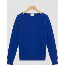 Sweter w kolorze niebieskim. Niebieskie swetry damskie Rodier, bez wzorów, z wełny, klasyczne, bez rękawów, bez kaptura. W wyprzedaży za 152,95 zł.