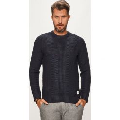Jack & Jones - Sweter. Brązowe swetry męskie Jack & Jones, s, bez wzorów, z bawełny, z okrągłym kołnierzem, bez kaptura. Za 149,90 zł.