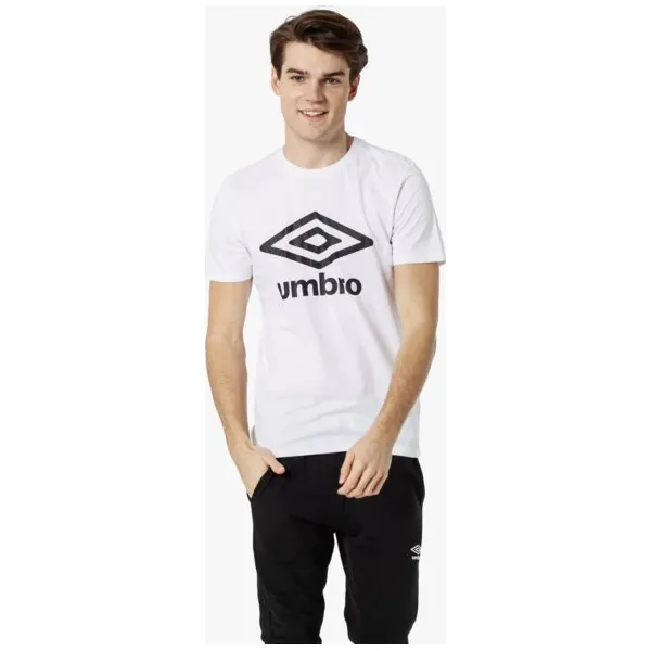 Umbro Koszulka Ss Fw Large Logo Cotton , biały, rozmiar M. Białe koszulki męskie Umbro, m, bez wzorów, z materiału, klasyczne, bez kołnierzyka, z krótkim rękawem, krótkie. Za 59,99 zł.