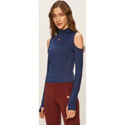 Tommy Sport - Bluzka. Niebieskie koszule damskie Tommy Sport, s, z aplikacjami, z elastanu, sportowe, z golfem, z długim rękawem. Za 269,90 zł.