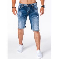 KRÓTKIE SPODENKI MĘSKIE JEANSOWE W114 - NIEBIESKIE. Niebieskie spodenki jeansowe męskie marki Inny, m, krótkie. Za 41,30 zł.