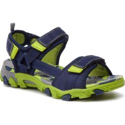 Sandały SUPERFIT - 4-00101-80 D Blau/Grün. Niebieskie sandały chłopięce Superfit, ze skóry ekologicznej, bez zapięcia. W wyprzedaży za 219,00 zł.