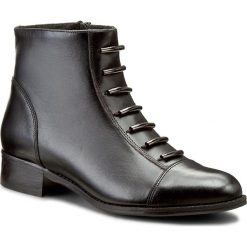 Botki SAGAN - 2785 Czarny Lic/Ciemny Nikiel. Czarne botki damskie na obcasie marki Sagan, z gumy. W wyprzedaży za 249,00 zł.