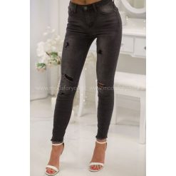 Spodnie jeans Black. Czarne spodnie damskie Modaforyou, s, z elastanu. Za 99,00 zł.