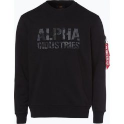Bluzy męskie: Alpha Industries – Męska bluza nierozpinana, czarny