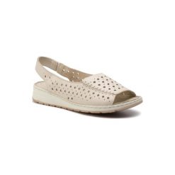 GO SOFT WI20-LABONI-01 Beżowy. Brązowe sandały damskie GO SOFT, bez wzorów, ze skóry, bez obcasa, bez zapięcia. Za 119,99 zł.