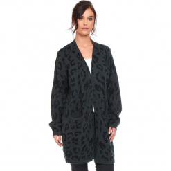 Kardigan w kolorze zielonym. Zielone kardigany damskie marki Cosy Winter, s, z motywem zwierzęcym. W wyprzedaży za 181,95 zł.