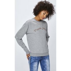 Pepe Jeans - Bluza Momo. Szare bluzy damskie Pepe Jeans, s, z nadrukiem, z elastanu, bez rękawów, bez kaptura. W wyprzedaży za 219,90 zł.