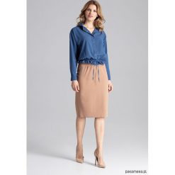 Koszula M647 Granat. Szare koszule damskie Pakamera, m, bez wzorów, bez kołnierzyka, bez rękawów. Za 129,00 zł.