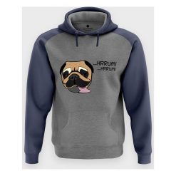 Bluza męska dwukolorowa Mops hrrum. Bluzy męskie MegaKoszulki, m, bez wzorów, z kapturem, bez rękawów. Za 114,90 zł.