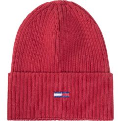 Czapka TOMMY JEANS - Tjw Basic Flag Rib Beanie AW0AW08984 XLK. Czerwone czapki damskie Tommy Jeans, na zimę, bez wzorów, z bawełny. Za 139,00 zł.
