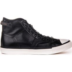 BUTY MĘSKIE TRAMPKI T056 - CZARNE. Białe trampki męskie marki Inny, z materiału. Za 79,00 zł.