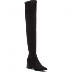 Muszkieterki ZINDA - 3651 Daino Negro. Czarne buty zimowe damskie Zinda, z materiału, na obcasie. Za 659,00 zł.