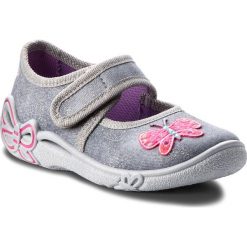 Kapcie SUPERFIT - 8-00288-06 M Stone Kombi. Szare sandały dziewczęce Superfit, z tworzywa sztucznego, bez zapięcia. Za 119,00 zł.