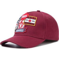 Czapka z daszkiem DSQUARED2 - Patch Cargo Baseball Caps BCM0242 05C00001 4066 Borde. Czerwone czapki męskie Dsquared2, bez wzorów, z bawełny. W wyprzedaży za 589,00 zł.