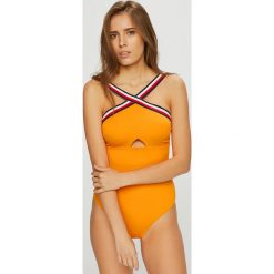 Tommy Hilfiger - Strój kąpielowy. Żółte stroje kąpielowe damskie TOMMY HILFIGER, s, bez wzorów, z elastanu. W wyprzedaży za 269,90 zł.