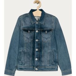 Pepe Jeans - Kurtka dziecięca Legendary 128-176 cm. Niebieskie kurtki chłopięce Pepe Jeans, bez wzorów, z elastanu, krótkie, bez kaptura. Za 279,90 zł.