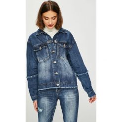 Answear - Kurtka. Niebieskie kurtki damskie ANSWEAR, s, bez wzorów, z bawełny, krótkie. W wyprzedaży za 129,90 zł.