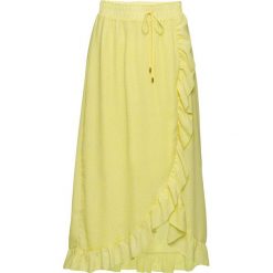 Spódnica z lejącego materiału bonprix jasna limonka - biały w kwiatki. Żółte spódniczki damskie bonprix, w kwiaty. Za 49,99 zł.