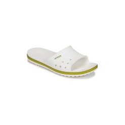 Klapki Crocs Crocband II Slide. Białe klapki damskie Crocs, bez wzorów, bez obcasa. Za 109,70 zł.
