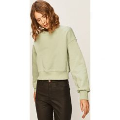 Answear - Bluza. Zielone bluzy damskie ANSWEAR, s, bez wzorów, z bawełny, bez rękawów, bez kaptura. W wyprzedaży za 99,90 zł.